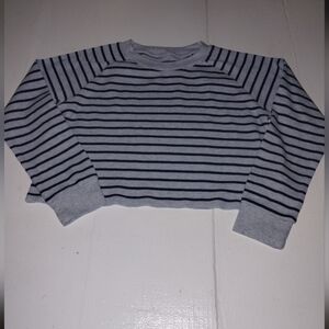 GAP crop top blue and white striped size medium